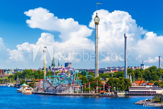 Bild på Amusement park Grona Lund on Djurgarden island in Stockholm Swe
